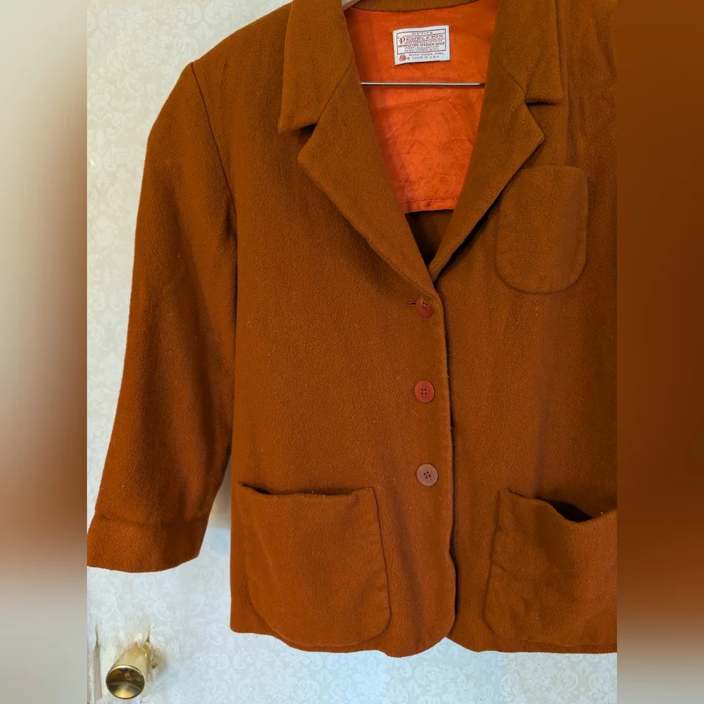 PENDLETON Wool Petite Rust Brown Jacket‎ - Picture 7 of 16